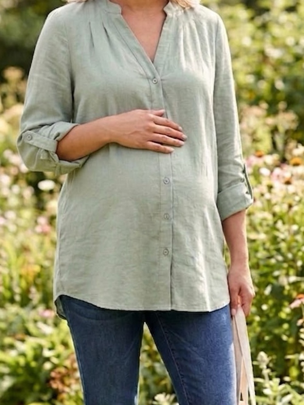 GAP Linen Maternity Shirt